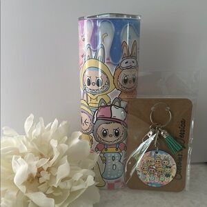 Colorful Character Tumbler with Keychain
